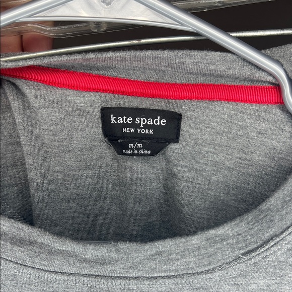 Kate Spade Gray Pajama Set with Red Lips - Picture 3 of 4